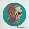 Floral Skull Tire Cover