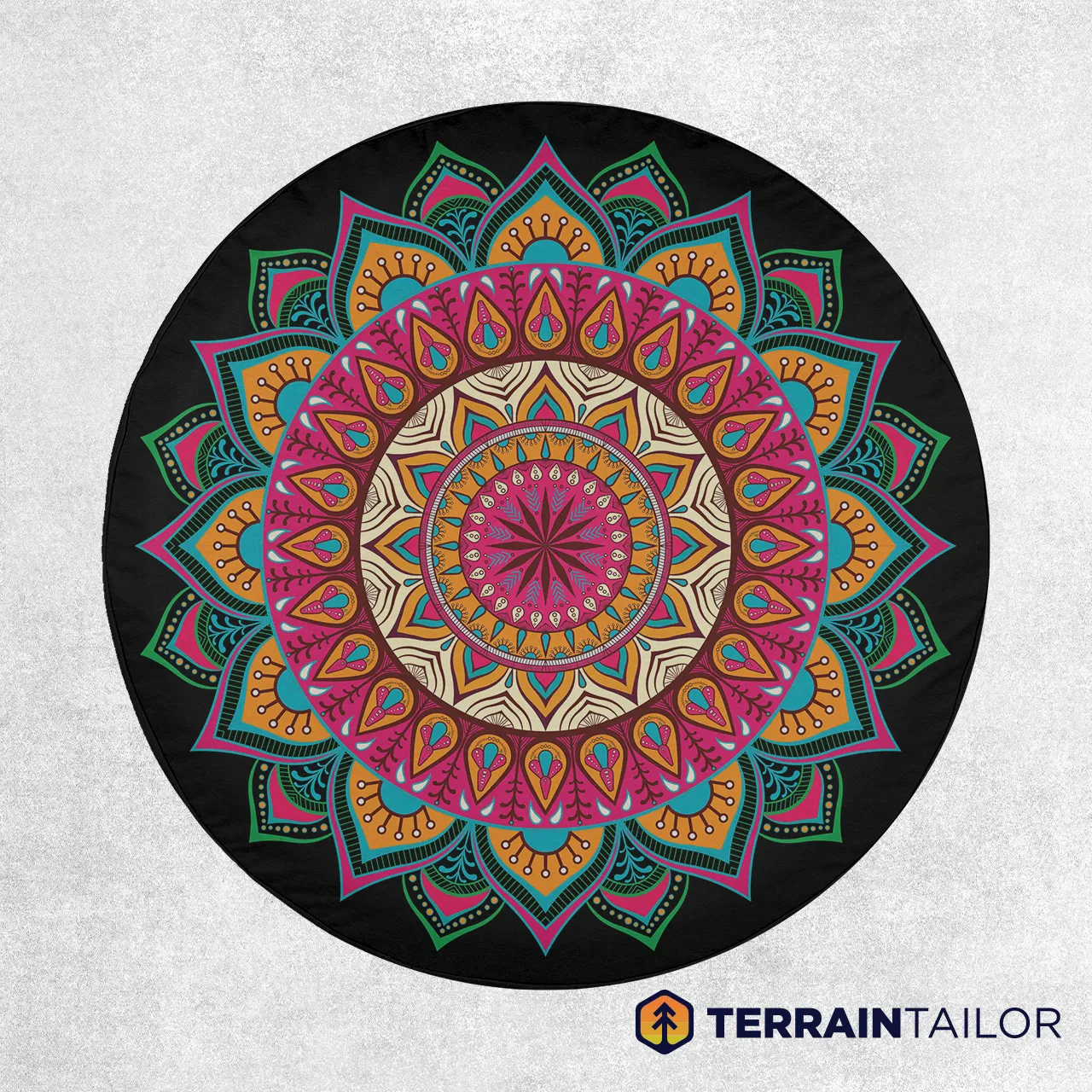 Colorful Mandala Tire Cover – Vibrant Boho Pattern