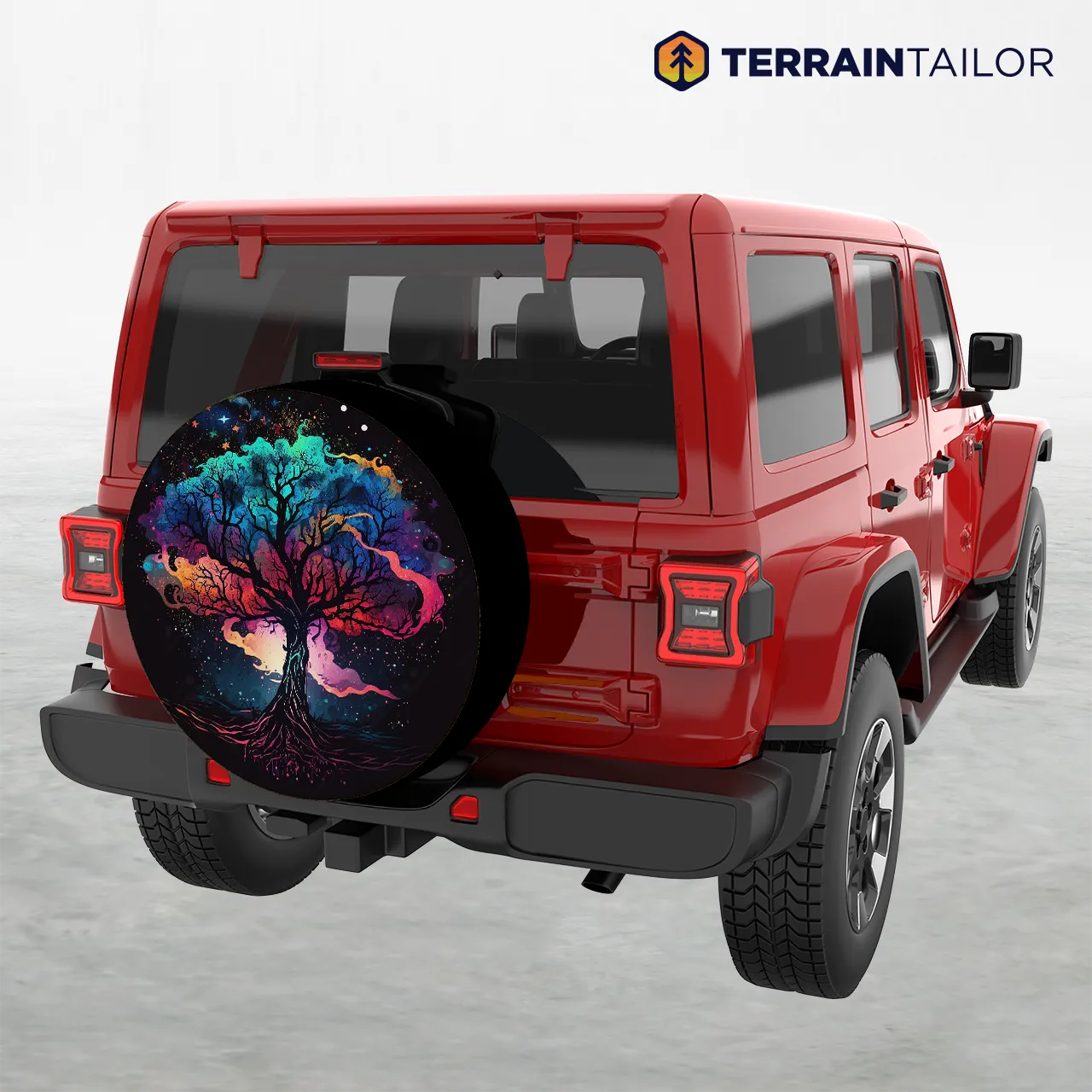 Colorful Tree of Life Spare Tire Cover