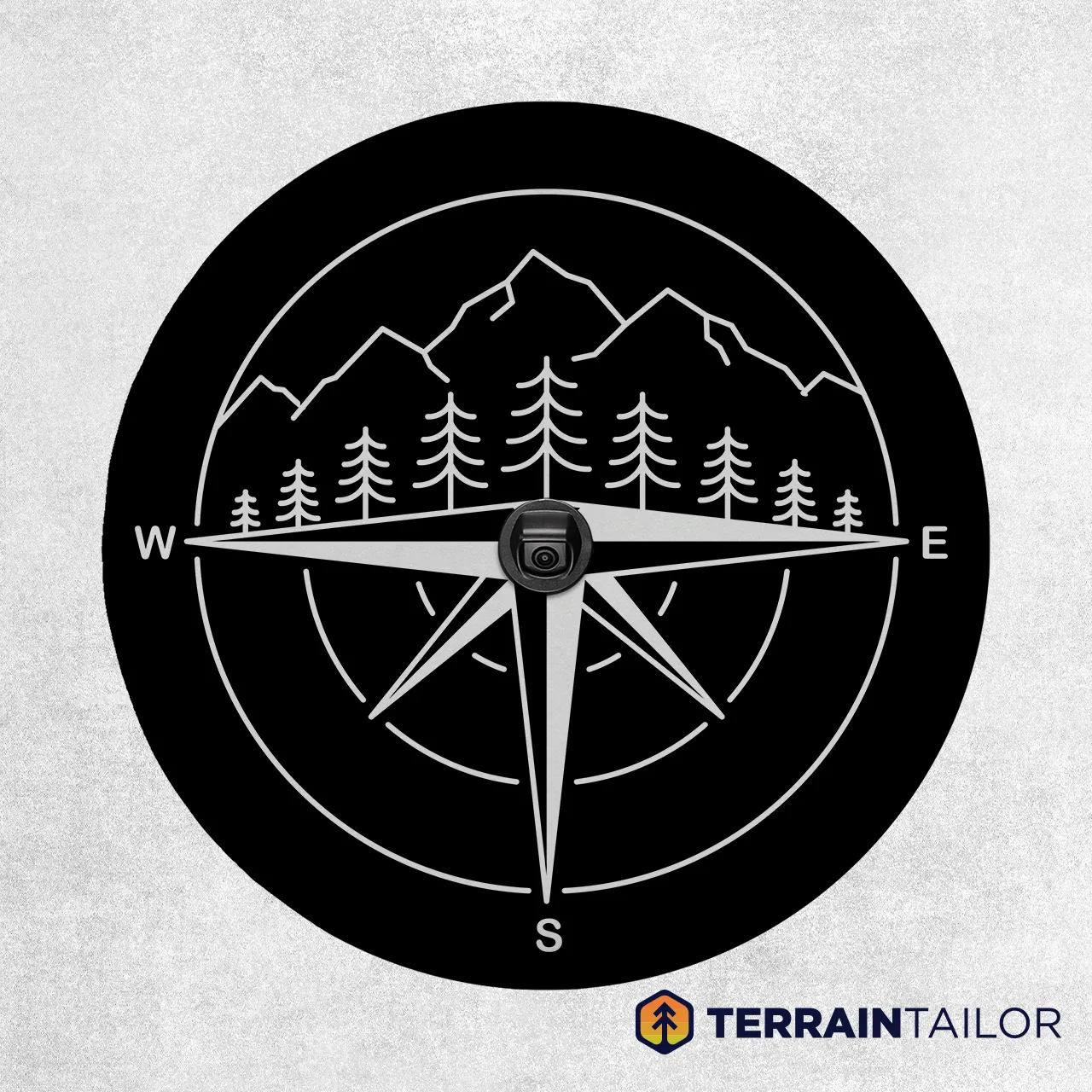 Compass & Mountain Line Spare Tire Cover