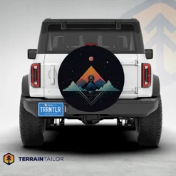 Digital Mountain Sunset Spare Tire Cover