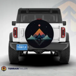 Digital Mountain Sunset Spare Tire Cover