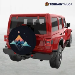 Digital Mountain Sunset Spare Tire Cover