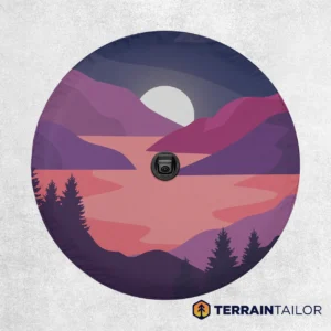 Moonlit Mountain Escape Spare Tire Cover