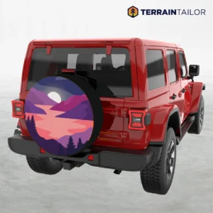 Moonlit Mountain Escape Spare Tire Cover