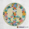 Flower Peace Symbol Tire Cover – Bright Floral Design