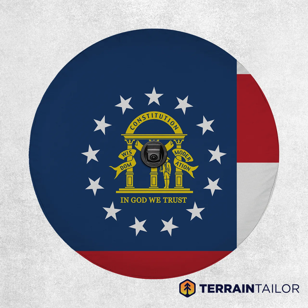 Georgia State Flag Spare Tire Cover