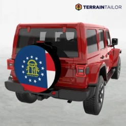 Georgia State Flag Spare Tire Cover