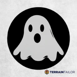 Classic Ghost Halloween Spare Tire Cover