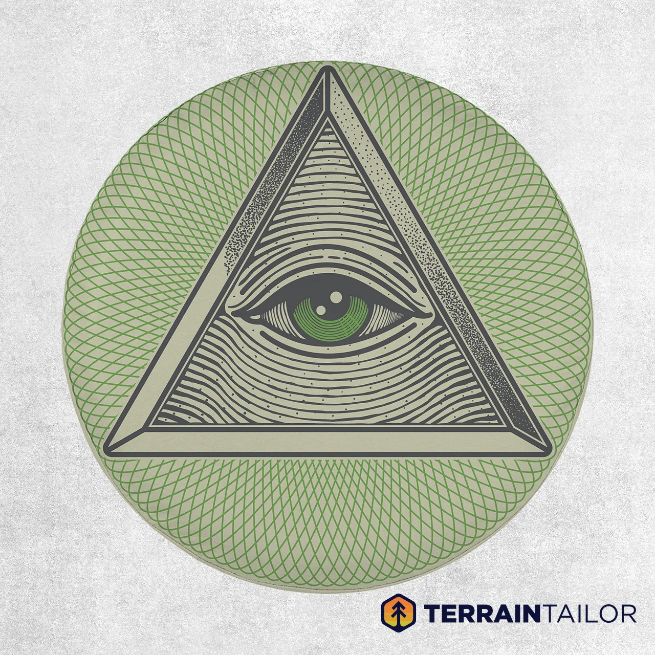 Eye of Providence – Guilloché Green Spare Tire Cover