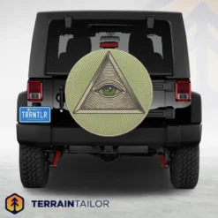 Eye of Providence – Guilloché Green Spare Tire Cover
