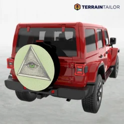 Eye of Providence – Guilloché Green Spare Tire Cover