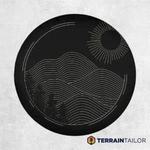 Minimal Line Mountain - Modern Spare Tire Cover
