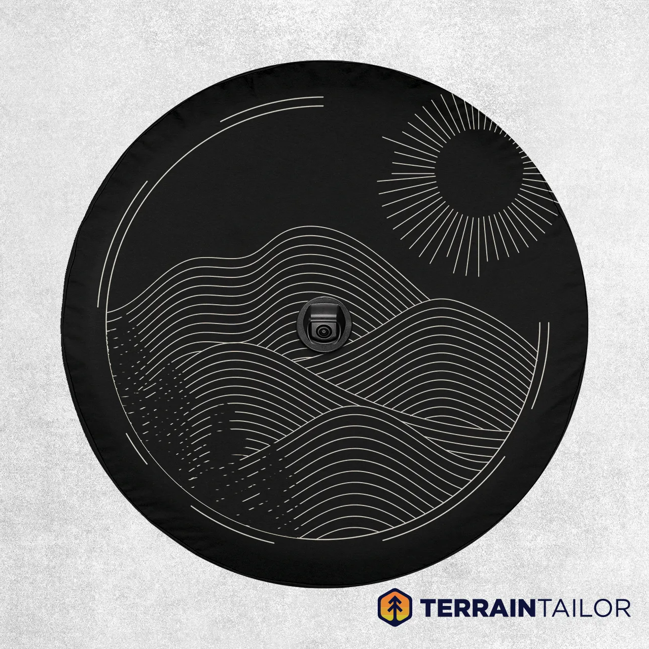Minimal Line Mountain - Modern Spare Tire Cover