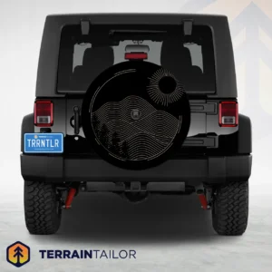 Minimal Line Mountain - Modern Spare Tire Cover