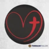 Heart and Cross Spare Tire Cover