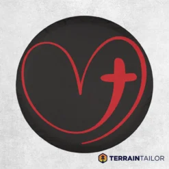 Heart and Cross Spare Tire Cover