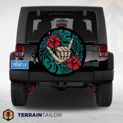Hibiscus Shaka Spare Tire Cover