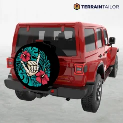 Hibiscus Shaka Spare Tire Cover
