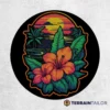 Hibiscus Sunset Spare Tire Cover