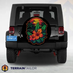 Hibiscus Sunset Spare Tire Cover