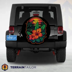 Hibiscus Sunset Spare Tire Cover