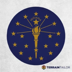 Indiana State Flag Spare Tire Cover