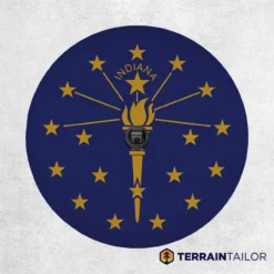 Indiana State Flag Spare Tire Cover