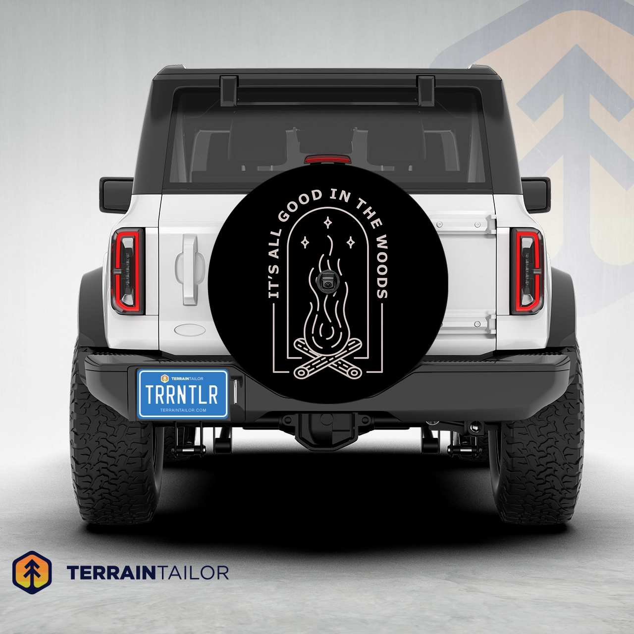 “It’s All Good in the Woods” Campfire Spare Tire Cover