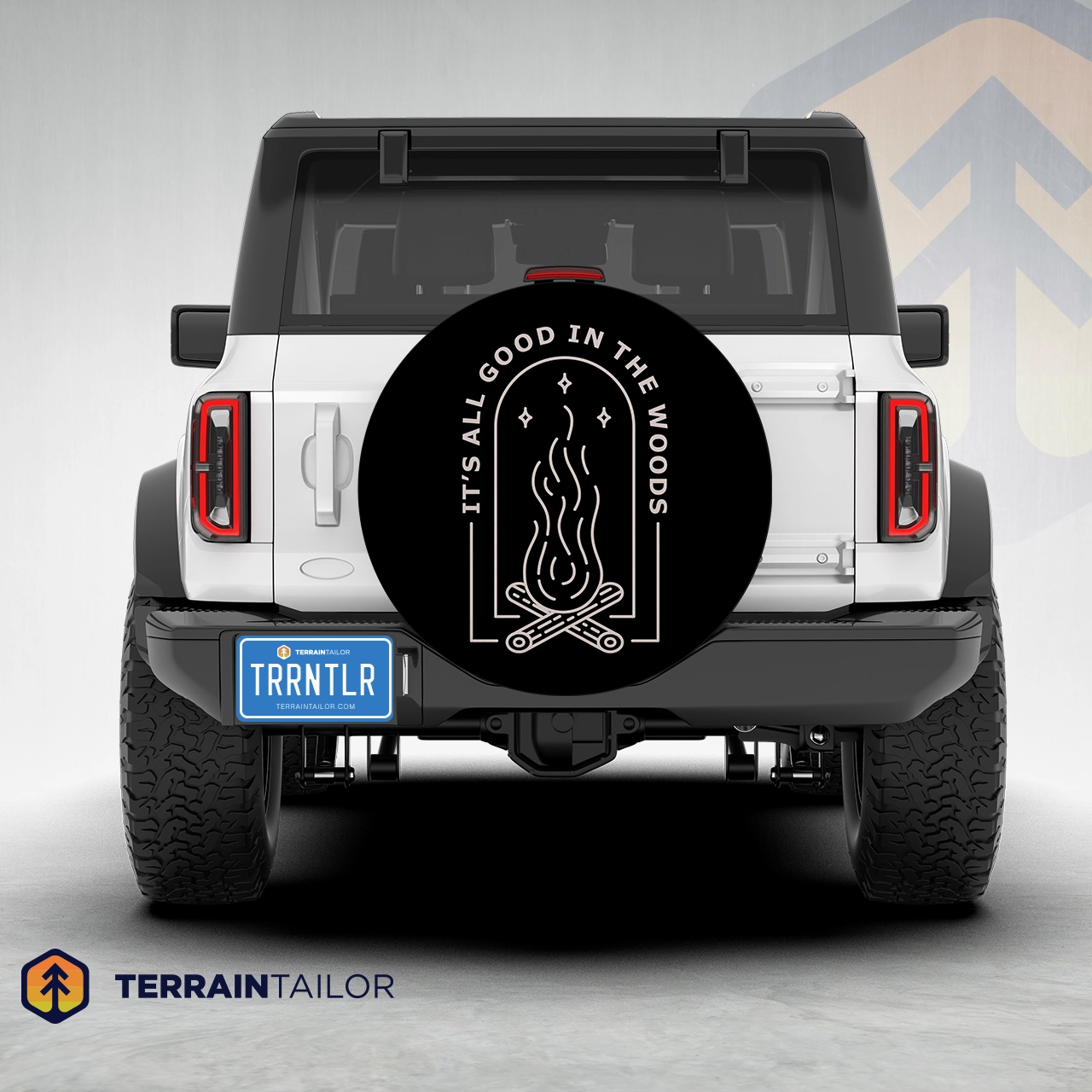 “It’s All Good in the Woods” Campfire Spare Tire Cover