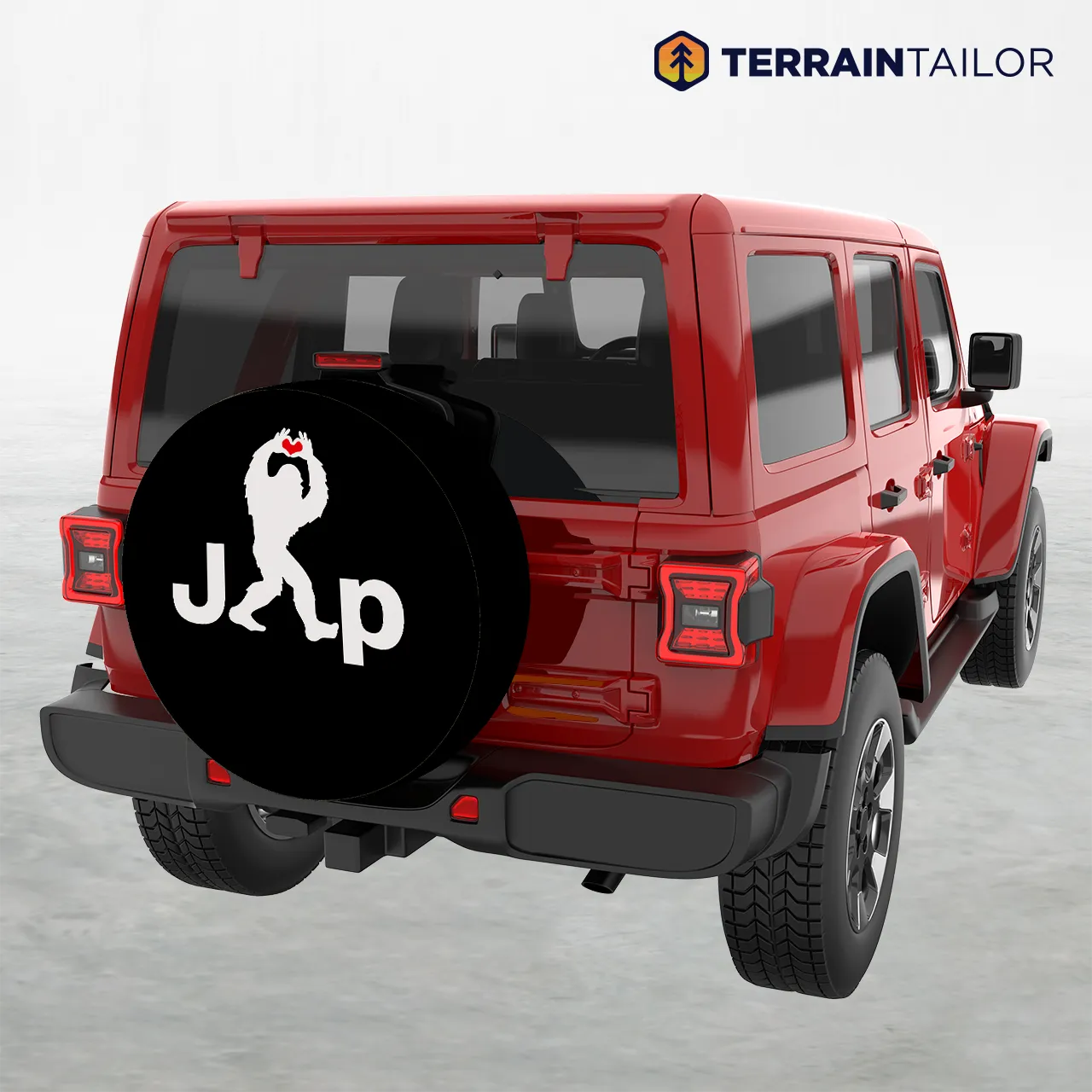 Jeep Bigfoot Heart Spare Tire Cover