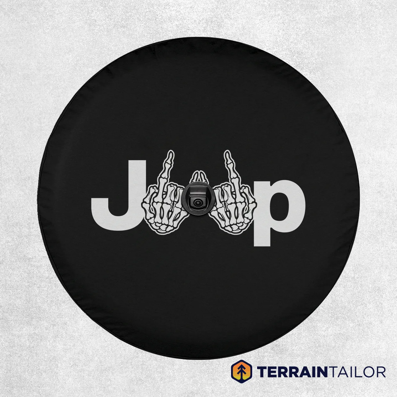 Jeep Skeleton Hands Spare Tire Cover