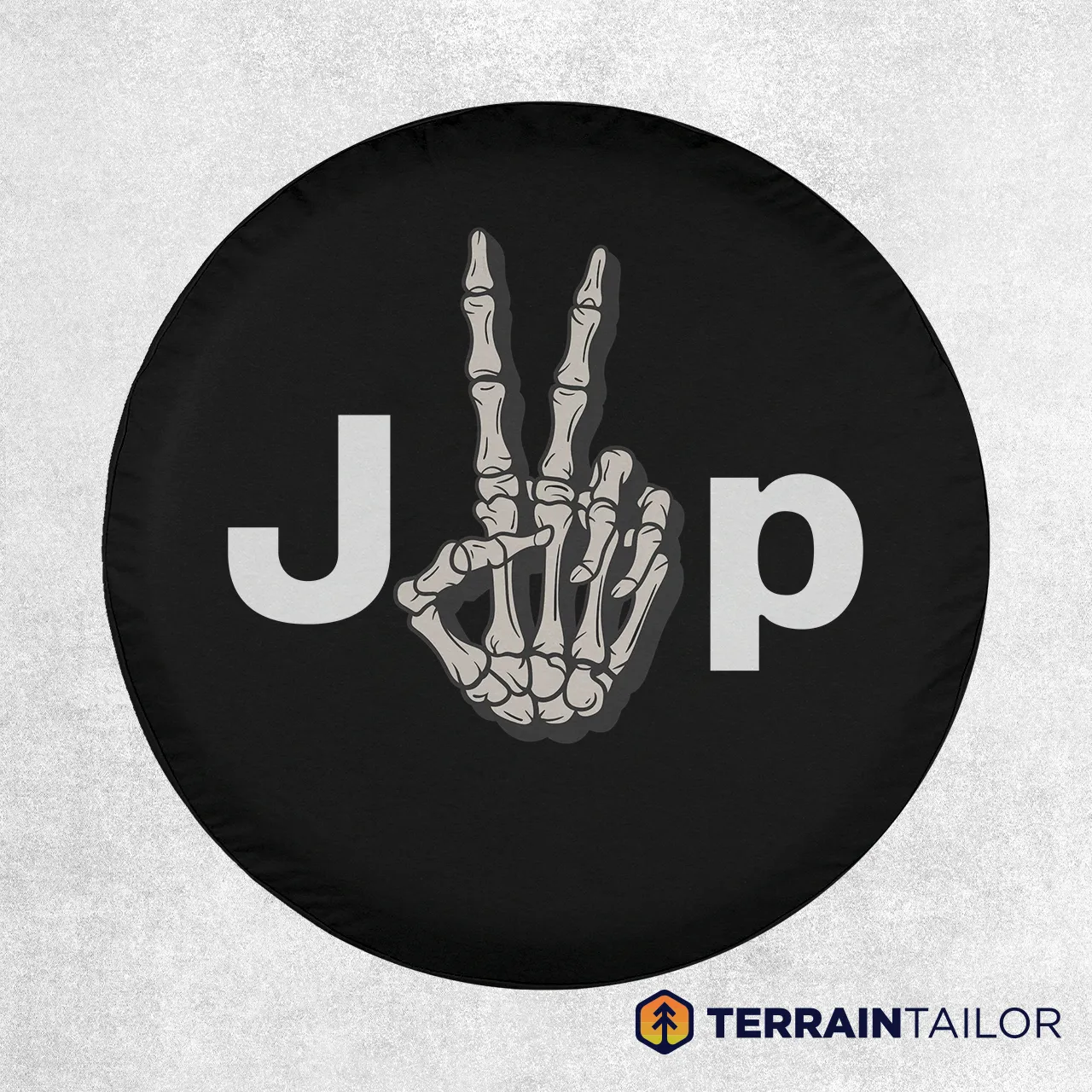 Jeep Skeleton Peace Wave Spare Tire Cover