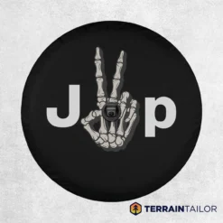 Jeep Skeleton Peace Wave Spare Tire Cover