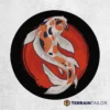 Koi Fish Spare Tire Cover – Red Sun Design