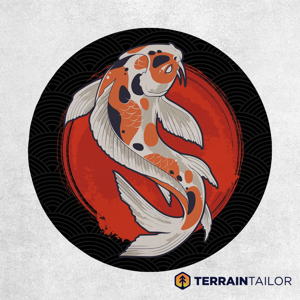 Koi Fish Spare Tire Cover – Red Sun Design