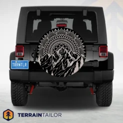 Mandala Mountain Tire Cover
