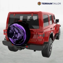 Midnight Horse Tire Cover – Purple Running Horse Art