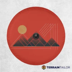 Minimalist Geometric Mountains Spare Tire Cover
