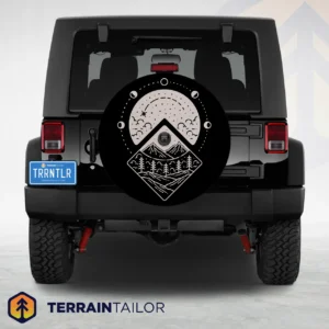 Modern Celestial Mountains - Spare Tire Cover