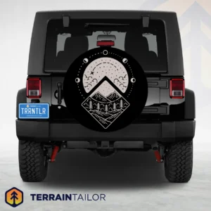 Modern Celestial Mountains - Spare Tire Cover