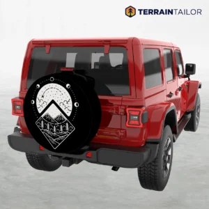 Modern Celestial Mountains - Spare Tire Cover