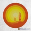Modern Desert Landscape Spare Tire Cover