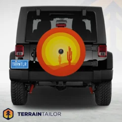 Modern Desert Landscape Spare Tire Cover