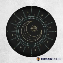 Moon & Stars Monoline Tire Cover – Minimal Celestial Design