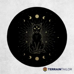 Moon Phase Black Cat Spare Tire Cover
