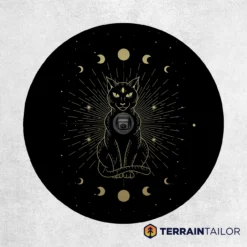 Moon Phase Black Cat Spare Tire Cover