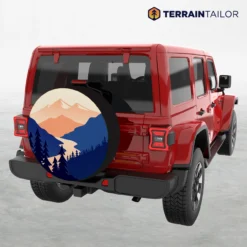 Mountain Landscape Spare Tire Cover