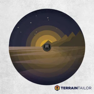 Modern Night Peaks – Spare Tire Cover