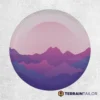Violet Horizon Mountain Skyline Spare Tire Cover